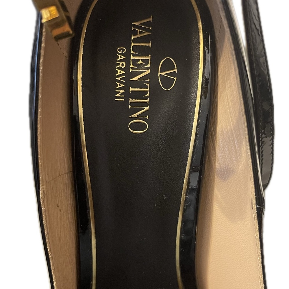 Valentino Garavani Black Platform Shoes with Chunky Heel - Picture 3 of 14